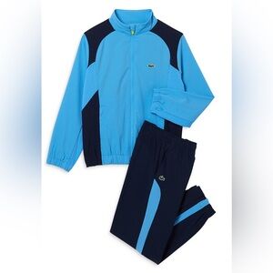KIDS LACOSTE BLUE / NAVY COLORBLOCK TENNIS TRACKSUIT - SIZE 12